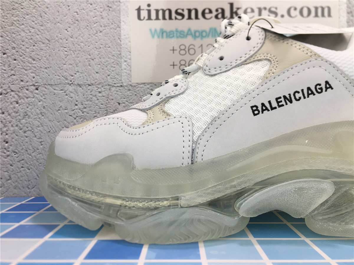 G5 Batch Balenciaga Triple S Clear Sole White Sneakers